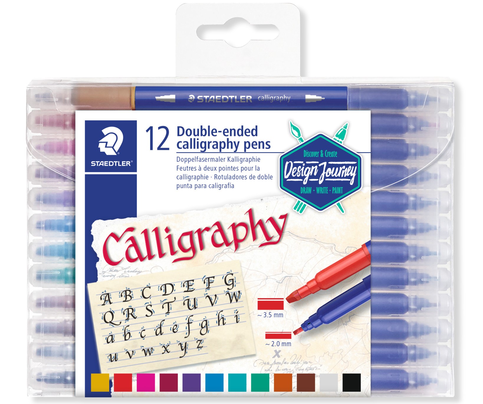 Kalligrafipennor dubbelspets 12-p Design Journey Staedtler