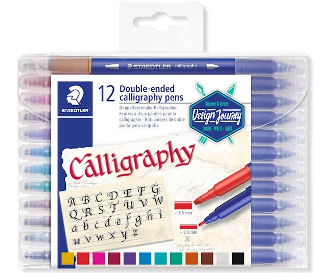 Kalligrafipennor dubbelspets 12-p Design Journey Staedtler