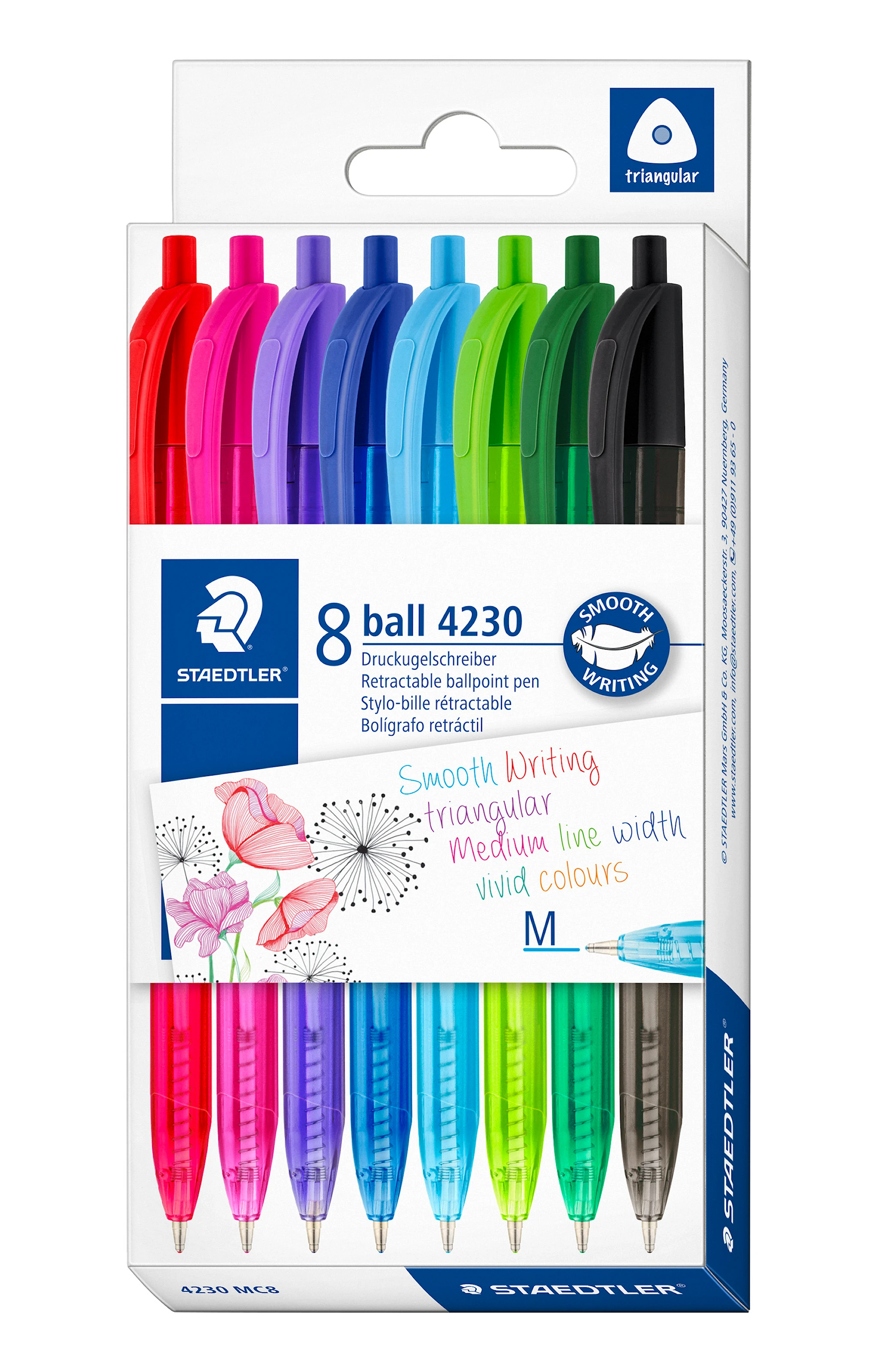 Produktbild för Kulspetspennor 4230 M 8-pack Staedtler