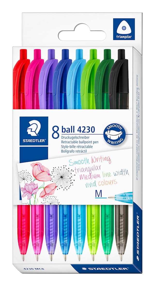 Tuotekuva 1 - Kuulakärkikynät 4230 M 8-pack Staedtler