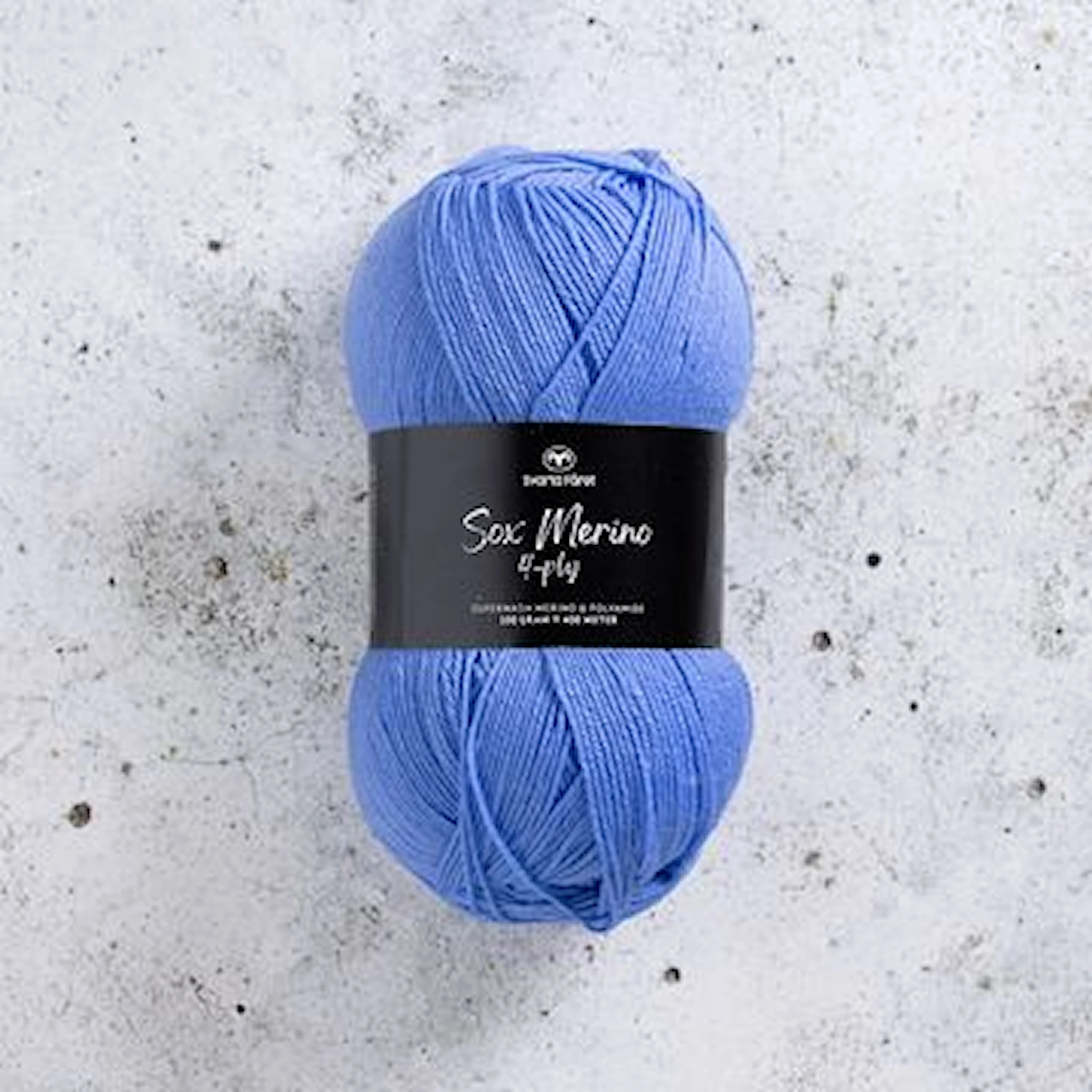 Produktbild för Sox Merino 4-ply ullmix 100g  Svarta fåret