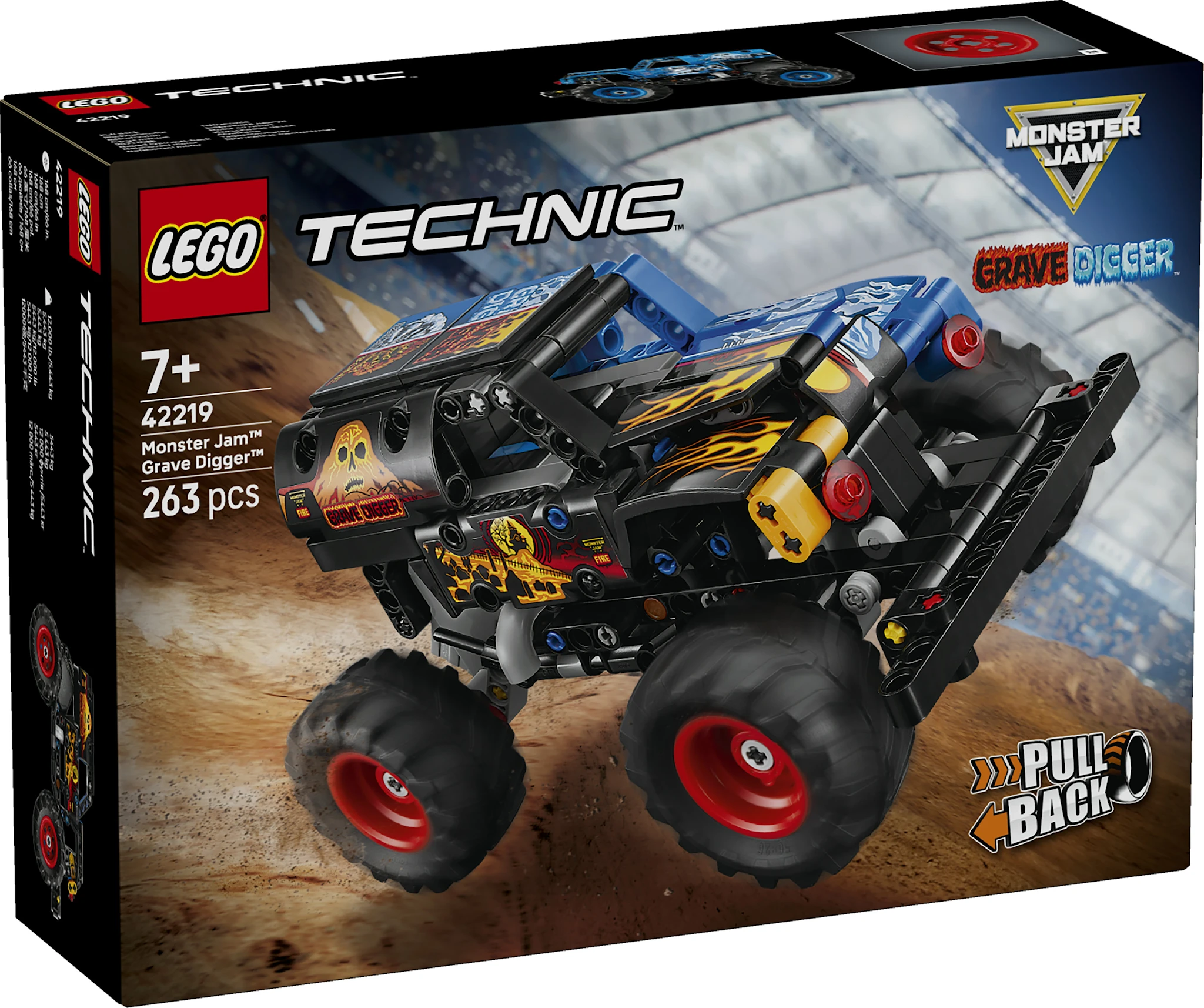 Produktbild för Monster Jam™ Grave Digger™ eld och is LEGO Technic (42219)