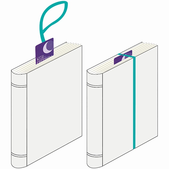 Tuotekuva 2 - Kirjanmerkki Book Lover- kuminauhalla