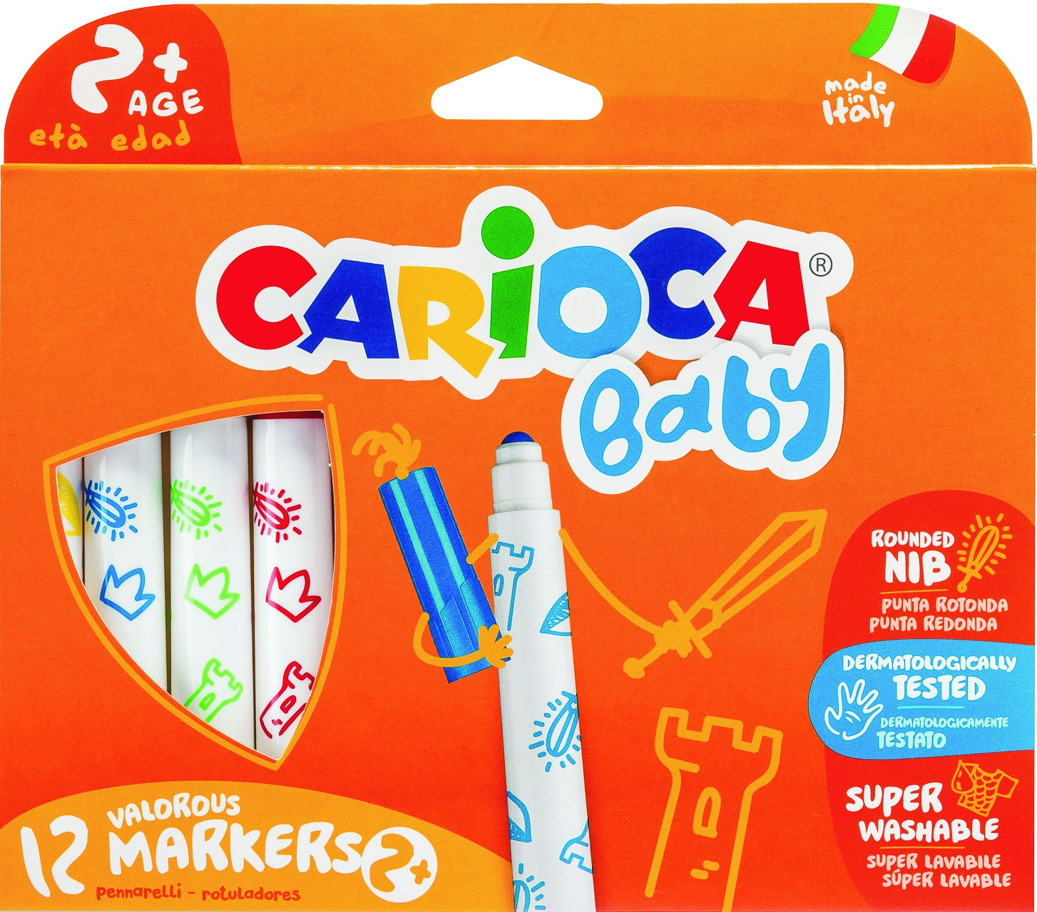 Jumbofiberpennor från 2 år, Carioca Baby