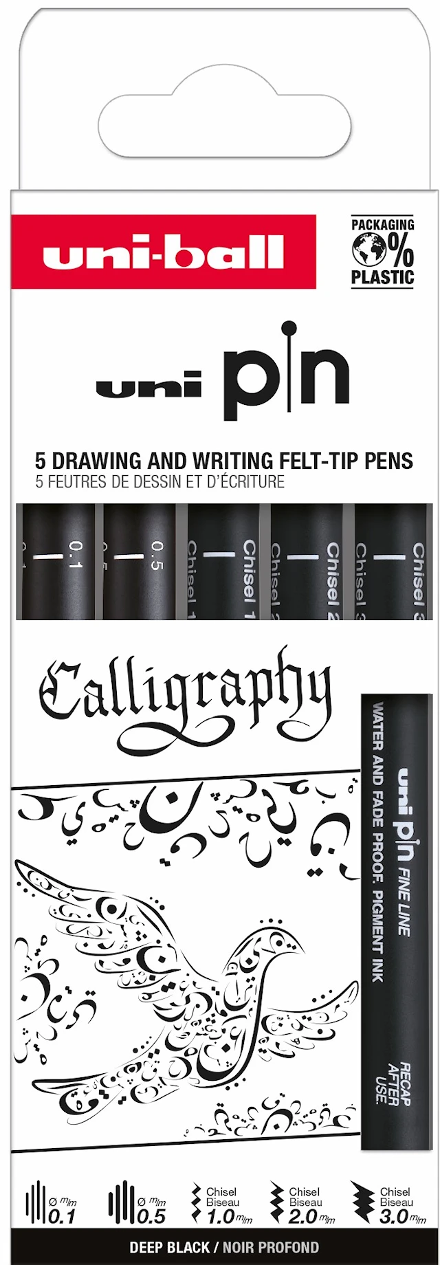 Fineliners Pin 200 Calligraphy 5-pack Uni-Ball