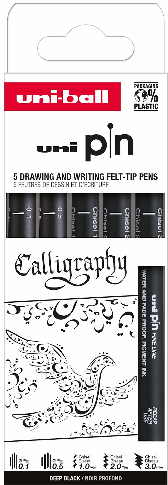 Fineliners Pin 200 Calligraphy 5-pack Uni-Ball