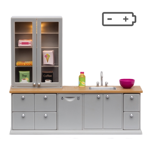 Diskho+Diskmaskin Grå Lundby