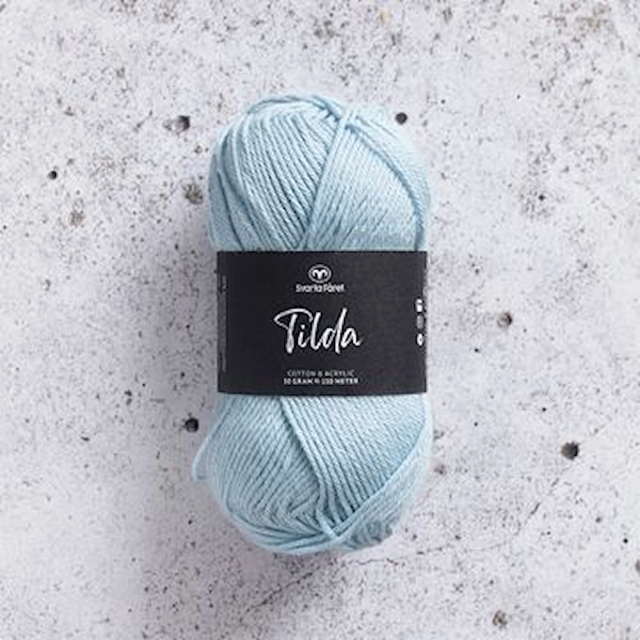 Produktbild för Tilda Garn Bomullsmix 50g Svarta Fåret