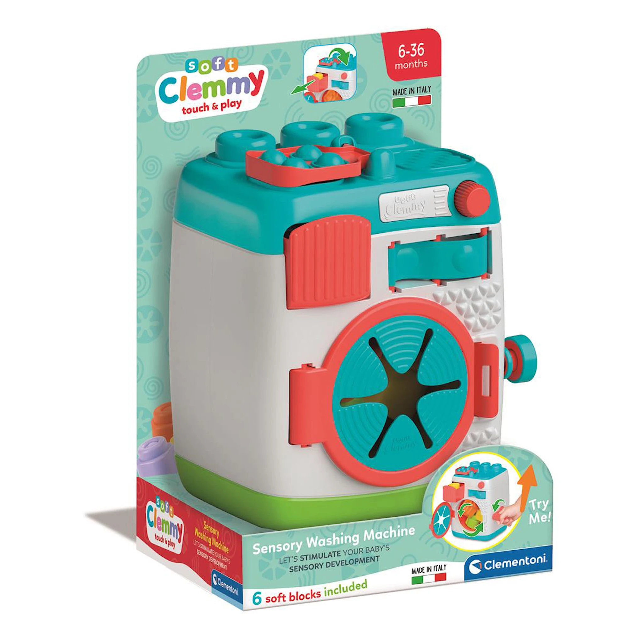 Produktbilde for Soft Clemmy Washing Machine Mjuka Klossar Clementoni