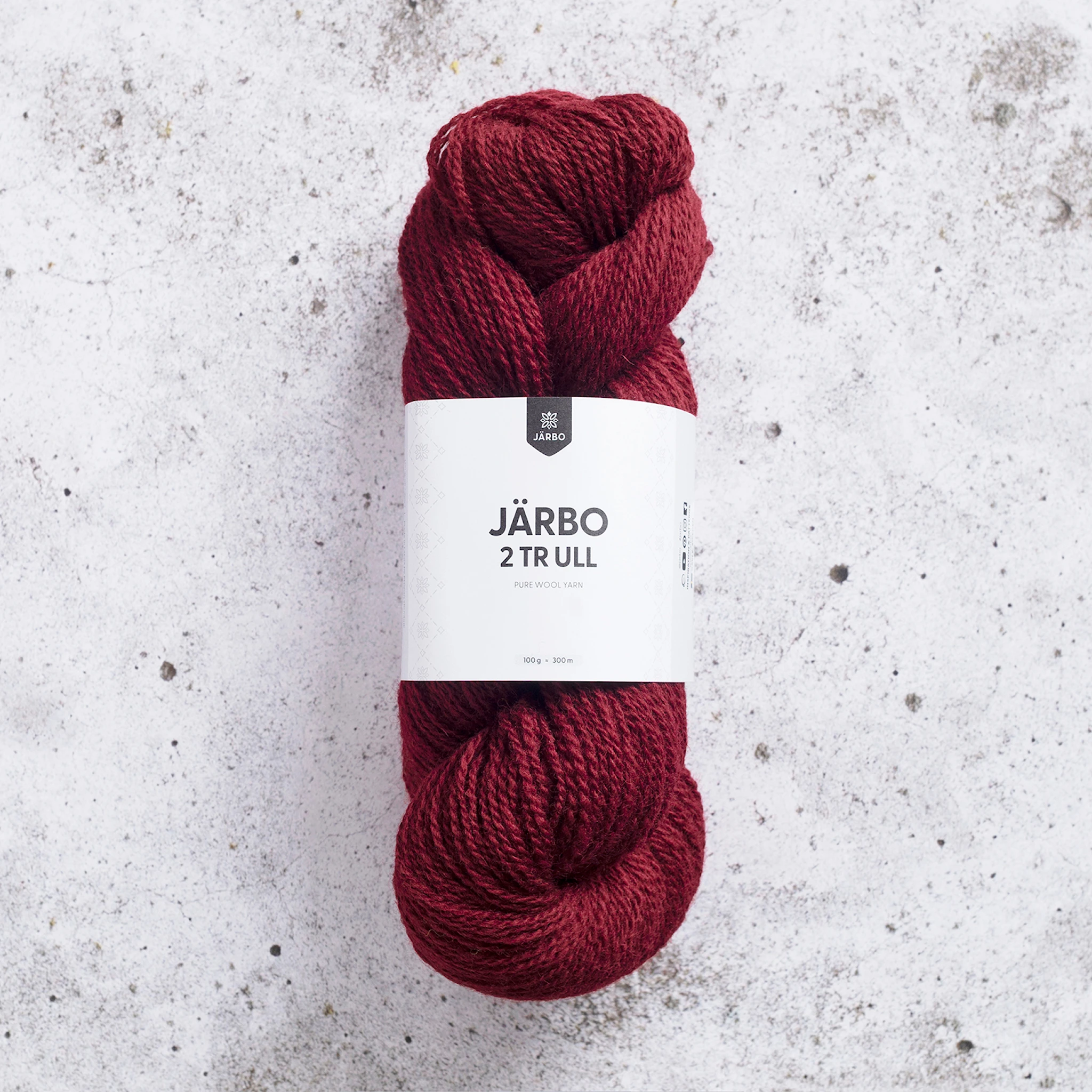 Tuotekuva ille 2tr villainen 100 g Cranberry Red (74122) Järbo