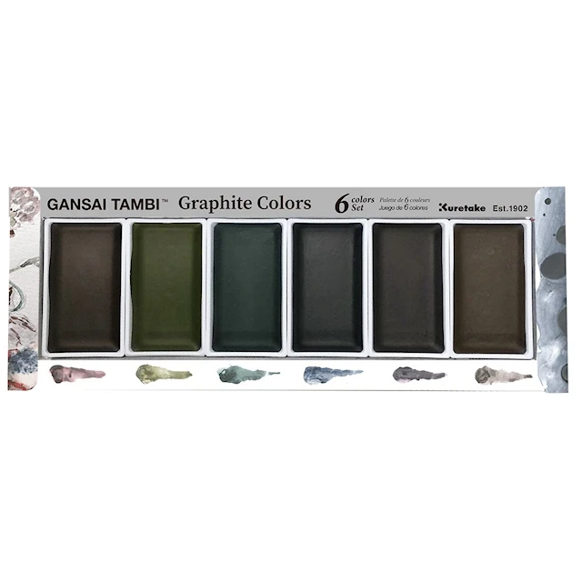 ZIG Gansai Tambi Akvarell 6-set Graphite