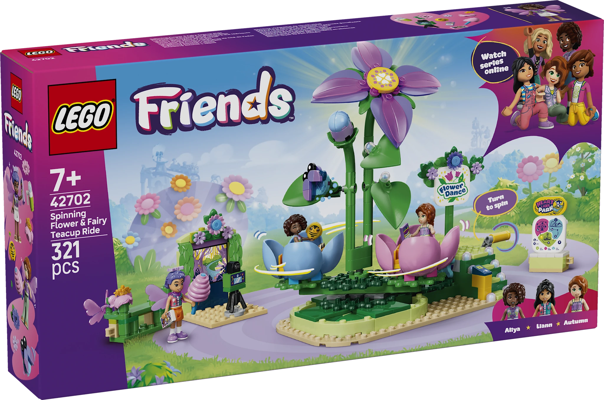 Tuotekuva ille Kukkien ja keijujen koristama teekuppikaruselli LEGO® Friends (42702)