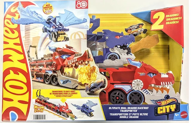 Hot Wheels City Ultimate -kaksoislohikäärmeenkuljetusauto