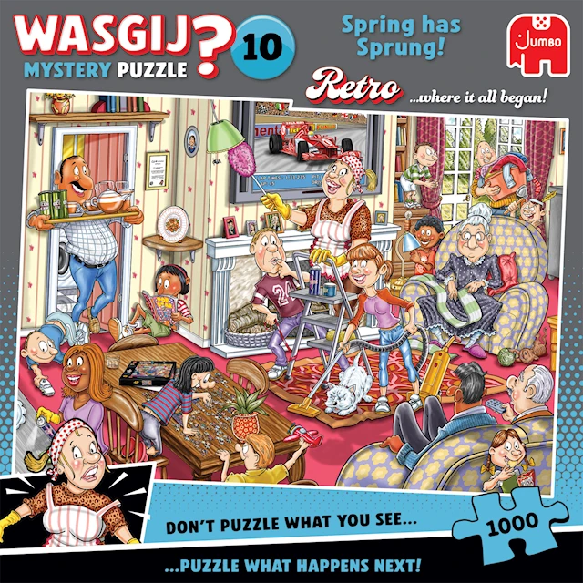 Wasgij Retro Mystery 10 - Spring has Sprung! Pussel 1000 bitar