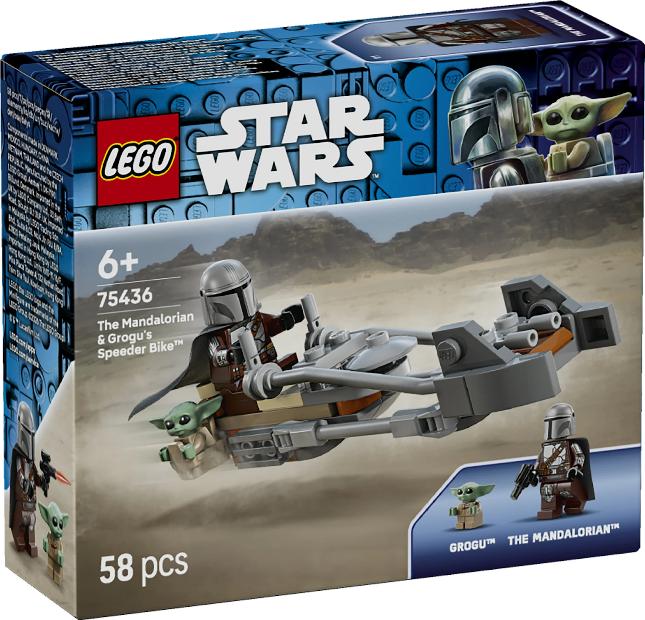 Tuotekuva ille Mandalorialaisen ja Grogun kiituripyörä LEGO® Star Wars ™ (75436)
