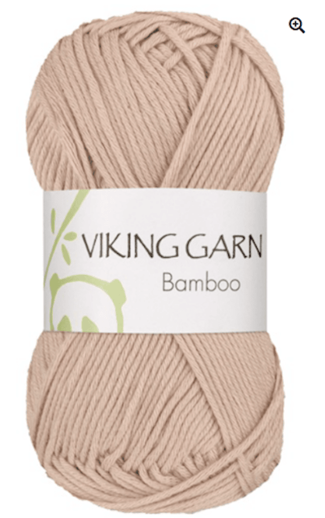 Bamboo Garn Bomullsmix 50 g Beige 607 Viking Garn