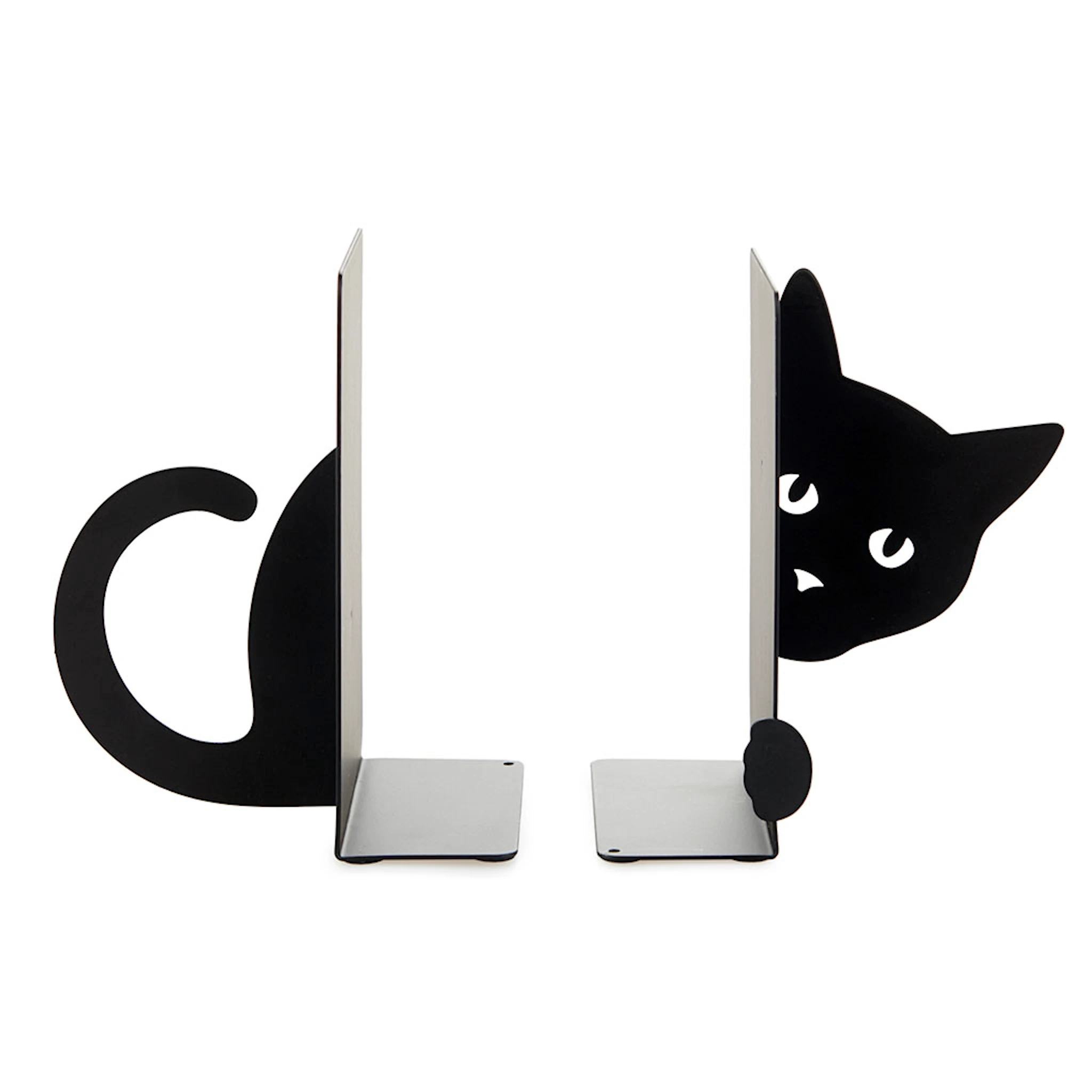 Produktbilde for Bokstøtte Skjult Katt Svart Metall Balvi