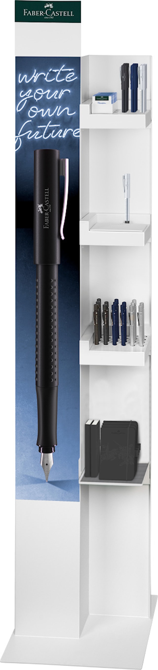 Tuotekuva 4 - Faber-Castell Grip 2011 -lahjakynäsetti, jossa täytekynä ja kuulakärkikynä sekä XB-kuulakynäsäiliö, musta