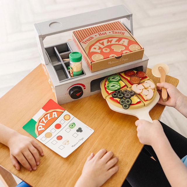 Tuotekuva 4 - Melissa & Doug Top & Bake -pizzatiskileikkisetti, 41 osaa