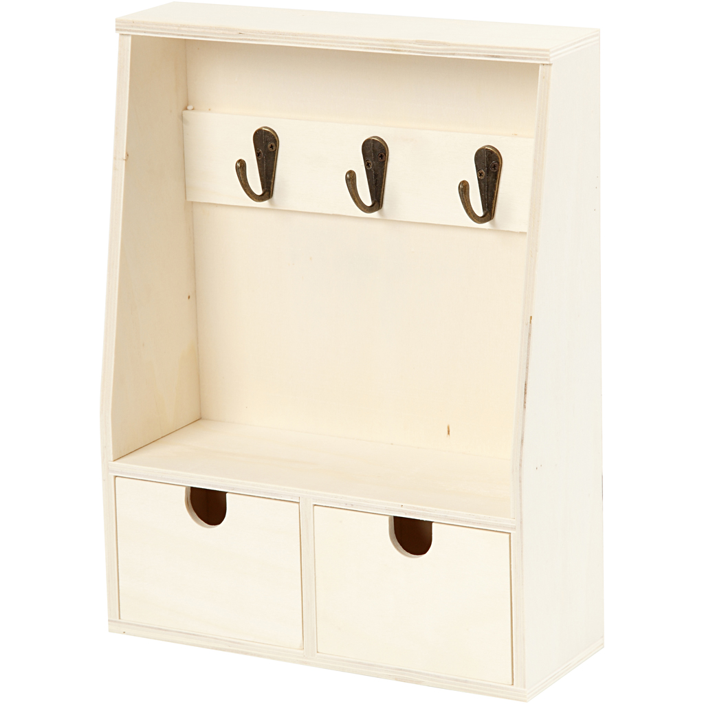 Avainkaappi, Kork. 28,5 cm, S: 5-8 cm, Lev: 22 cm, 1 kpl