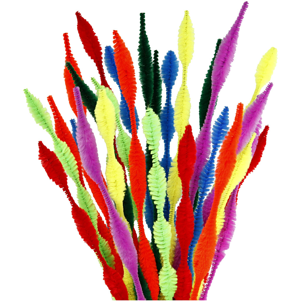 Piprensare Mixade färger figurklippta 30 cm 5-12 mm 28-pack