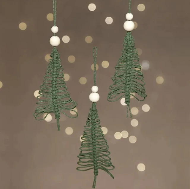 Pyssla Julgran i makramé 11 cm 2-pack Creativ Company
