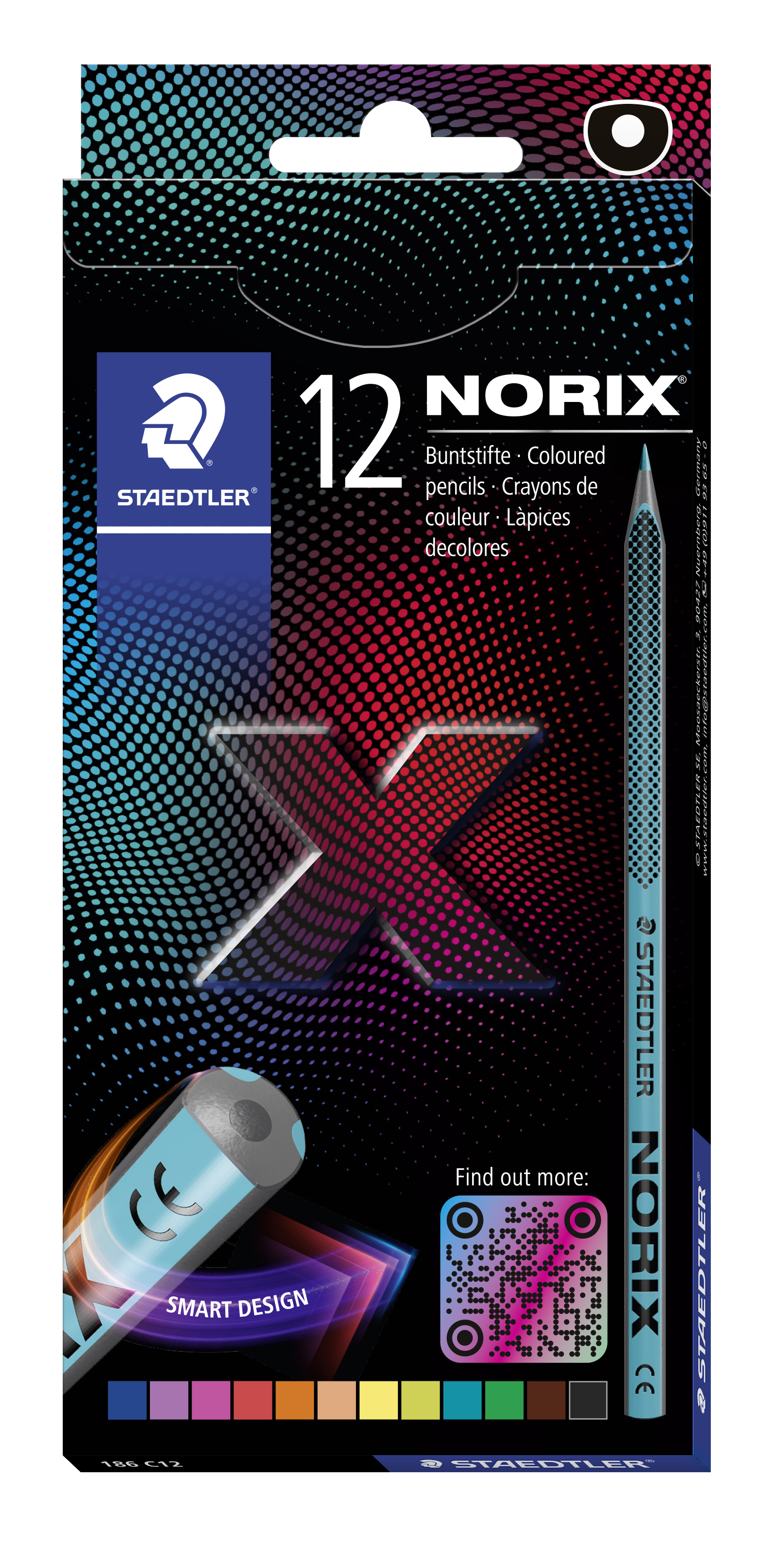 F&auml;rgpennor Norix 12-pack 100% PEFC Staedtler