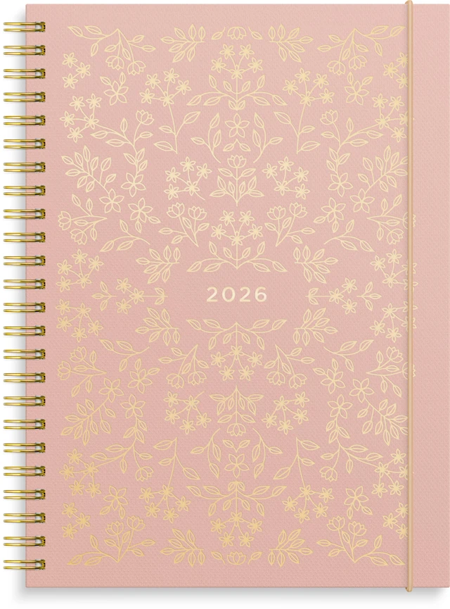 Kalenteri 2026 Life Planner Roosa A5 Burde