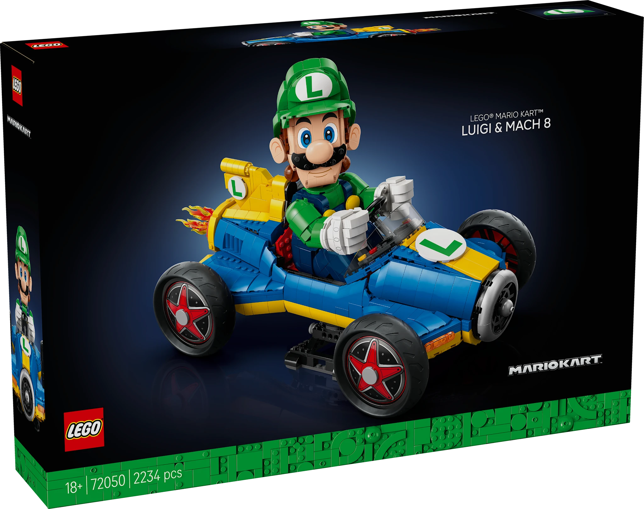 Tuotekuva ille Mario Kart™ – Luigi ja Mach 8 LEGO® Super Mario (72050)