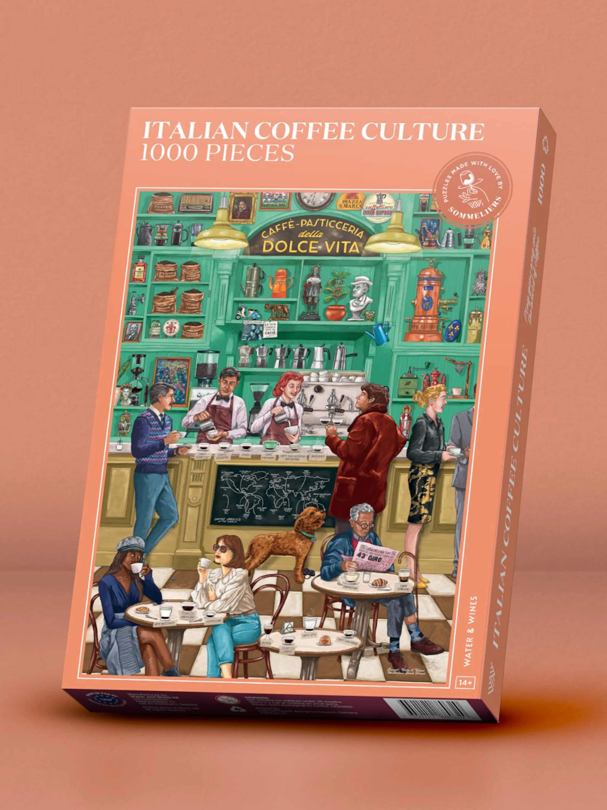 Tuotekuva ille Palapelit Italian Coffee Culture 1000 palaa, Water & Wines