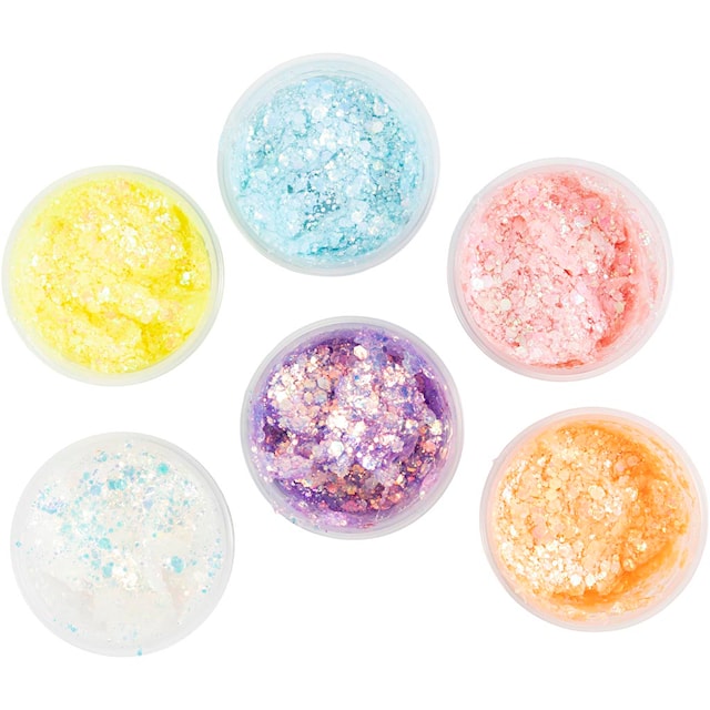 Produktbilde 4 for Glitter Clay, pastellfarger, 6x20 g/ 1 pk.