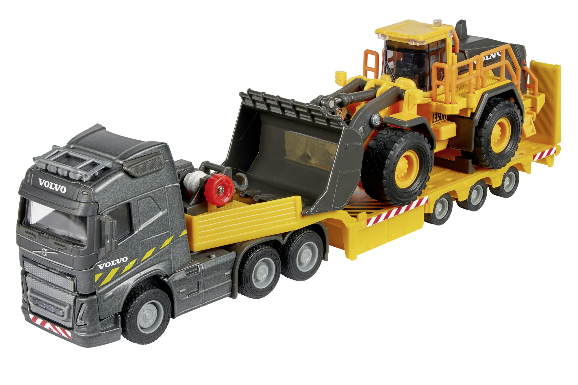 Majorette Volvo FH-16 Lastbil med L350H Hjullastare 35 cm