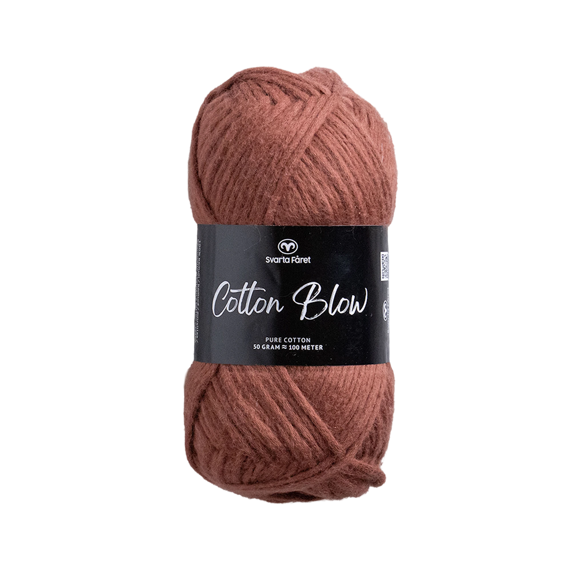 Produktbild för Cotton Blow Bomullsgarn 50 g Wood you Rather? 006 Svarta Fåret
