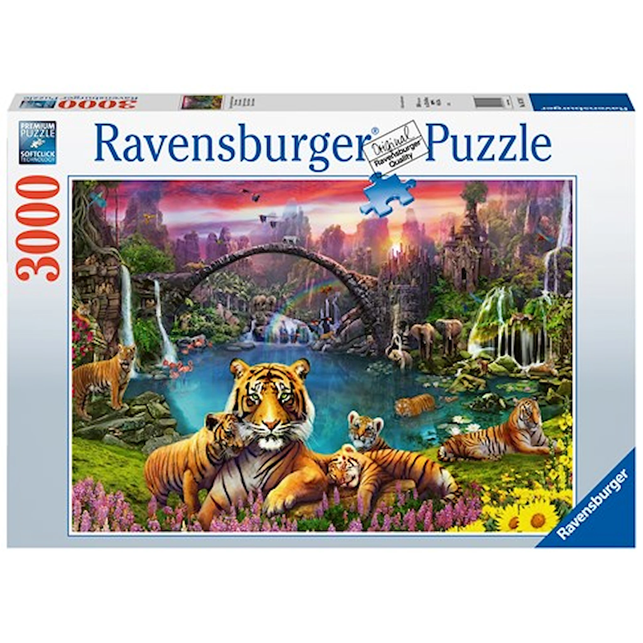 Produktbild för Tiger in paradise Lagune Pussel 3000 bitar Ravensburger