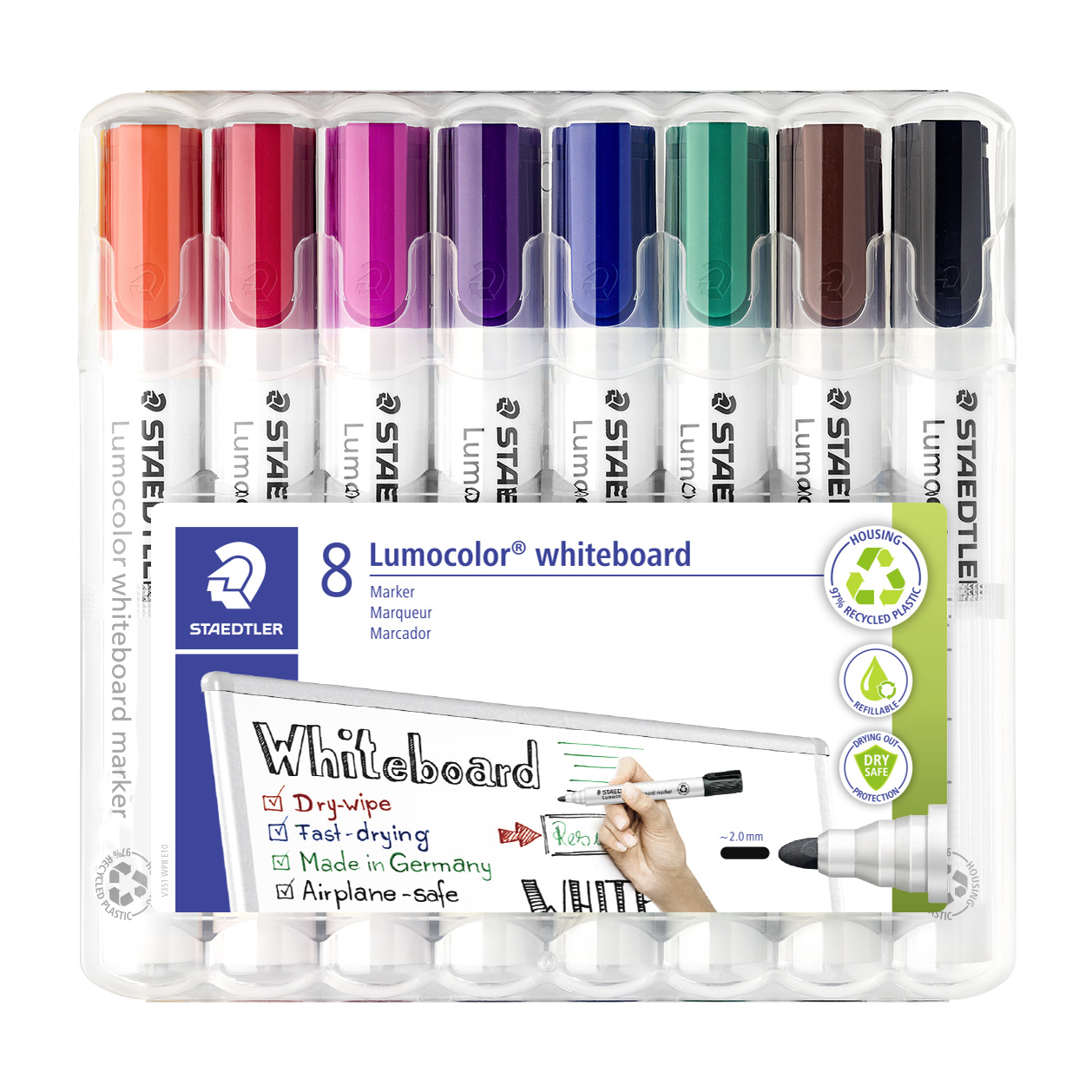 Lumocolor whiteboardpennor 8-pack Staedtler