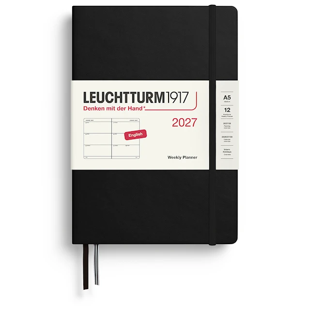 Weekly PLANNER 2027 A5 Hard Black Leuchtturm1917