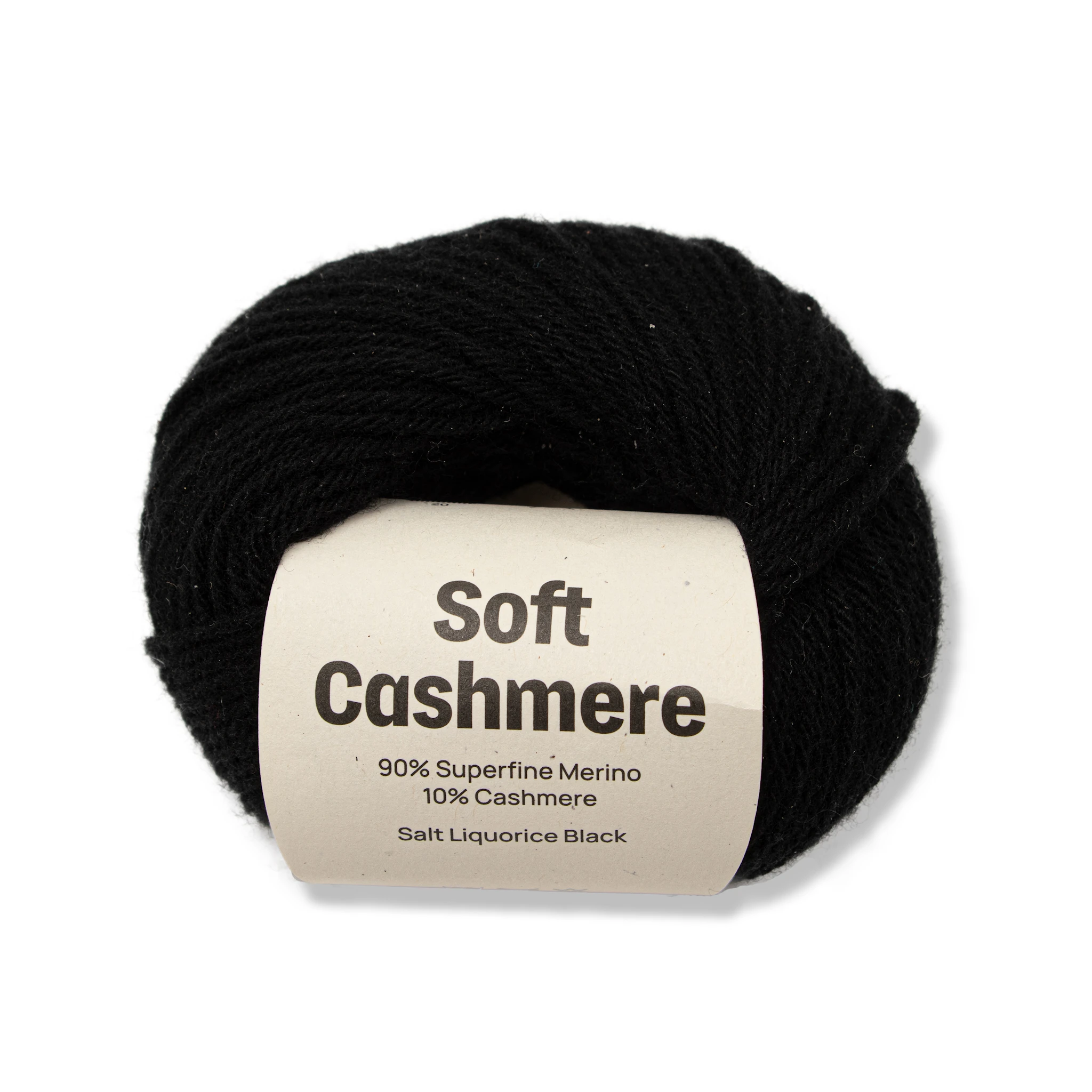 Tuotekuva ille Soft Cashmere Kashmir/merinovilla 25 gr Salt Liquorice black A781 Adlibris