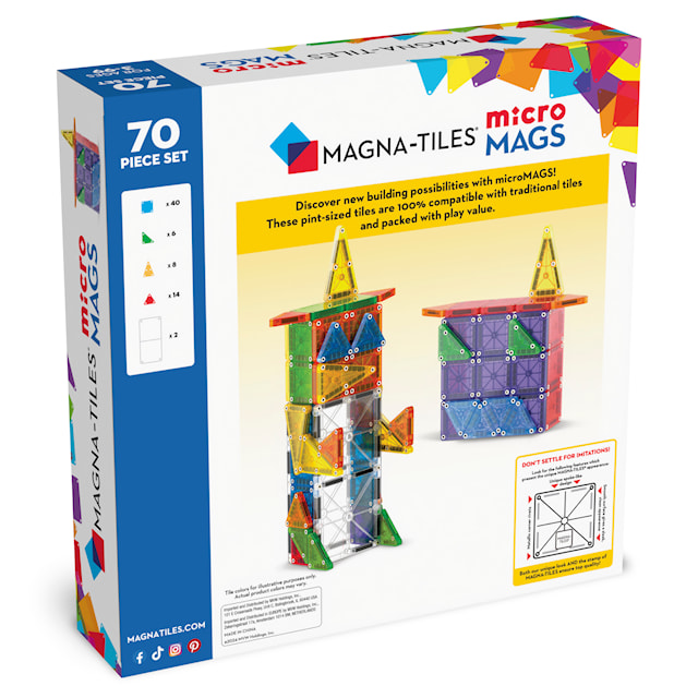 Produktbild 6 för MicroMAGS 70 Bitar Magna-Tiles