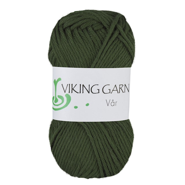 Vår Puuvillalanka 50 g tummanvihreä Viking Garn
