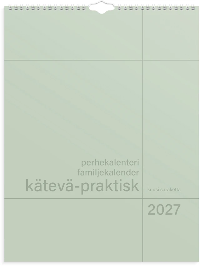 Perhekalenteri 2027 Hauska Paperitaskulla Burde