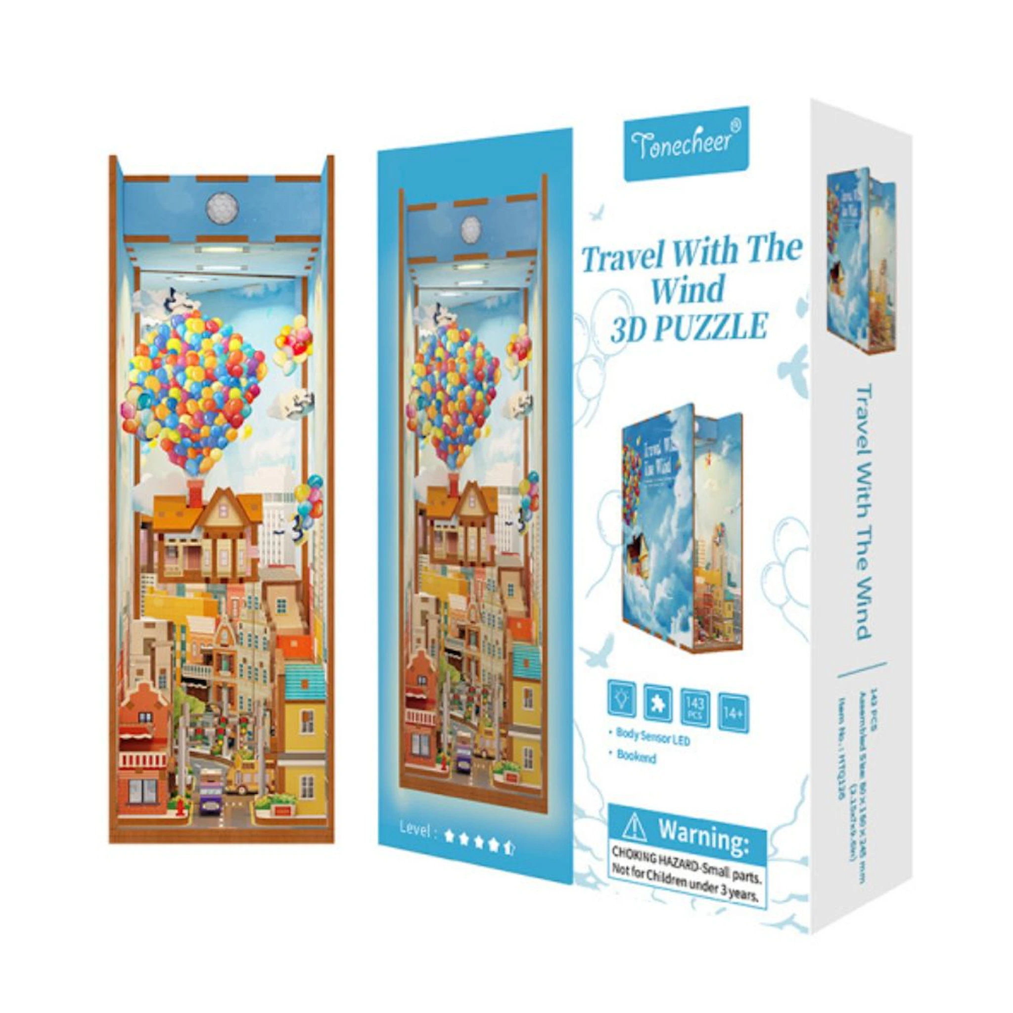 Produktbild för Book Nook Travel with the Wind, Tonecheer