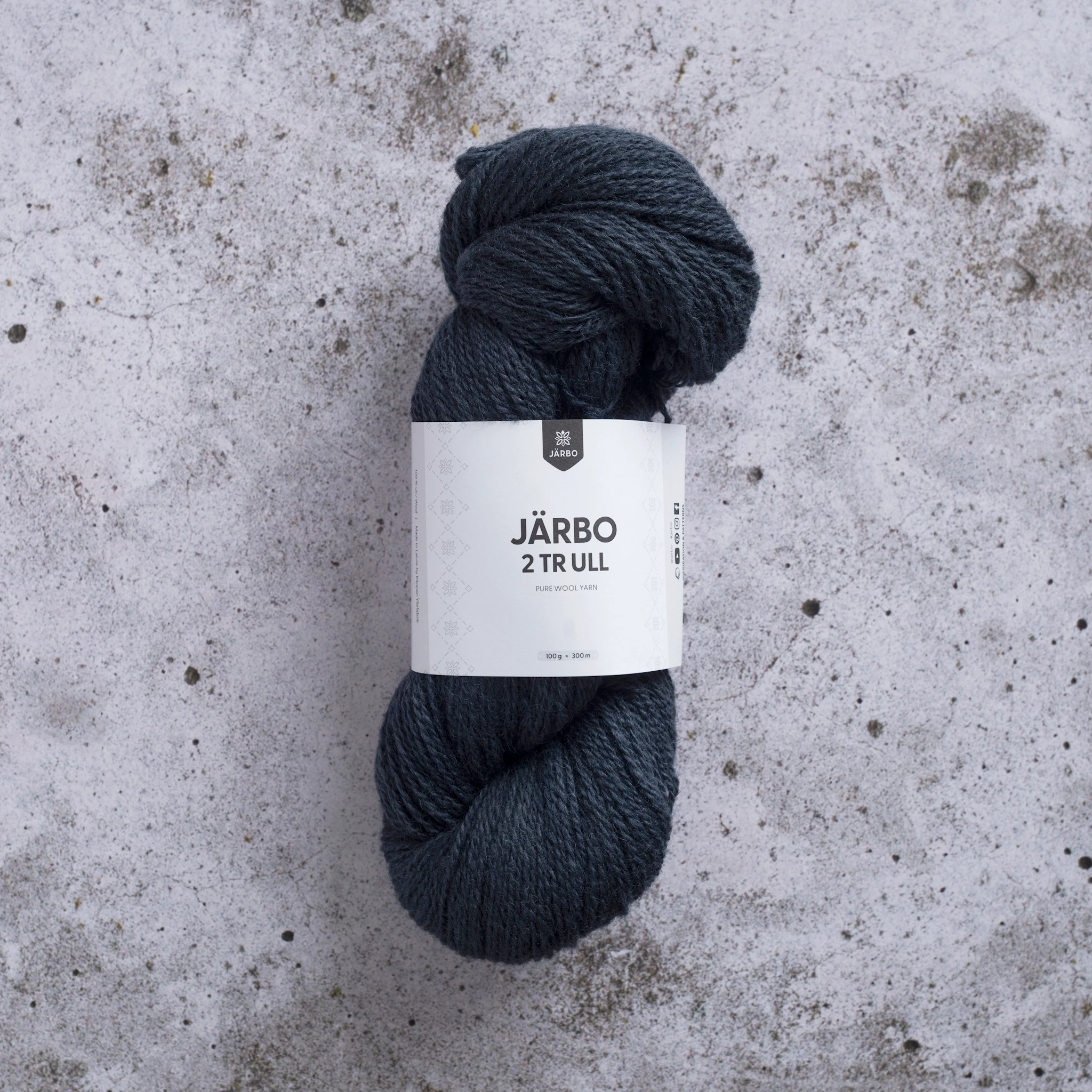 Produktbild för 2tr Ull 100 g Smokey blue Järbo