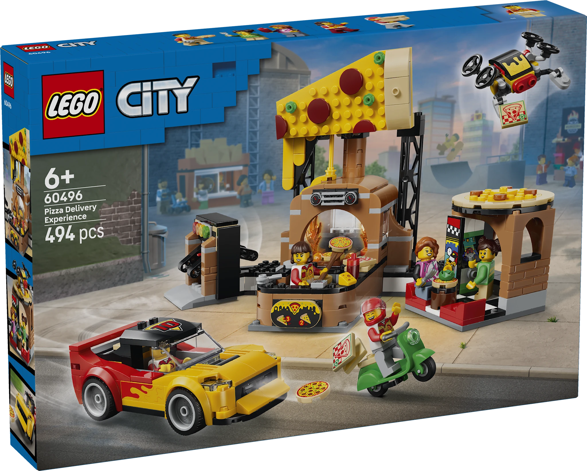 Tuotekuva ille Pizzaravintola ja toimituskulkuneuvot LEGO® City (60496)