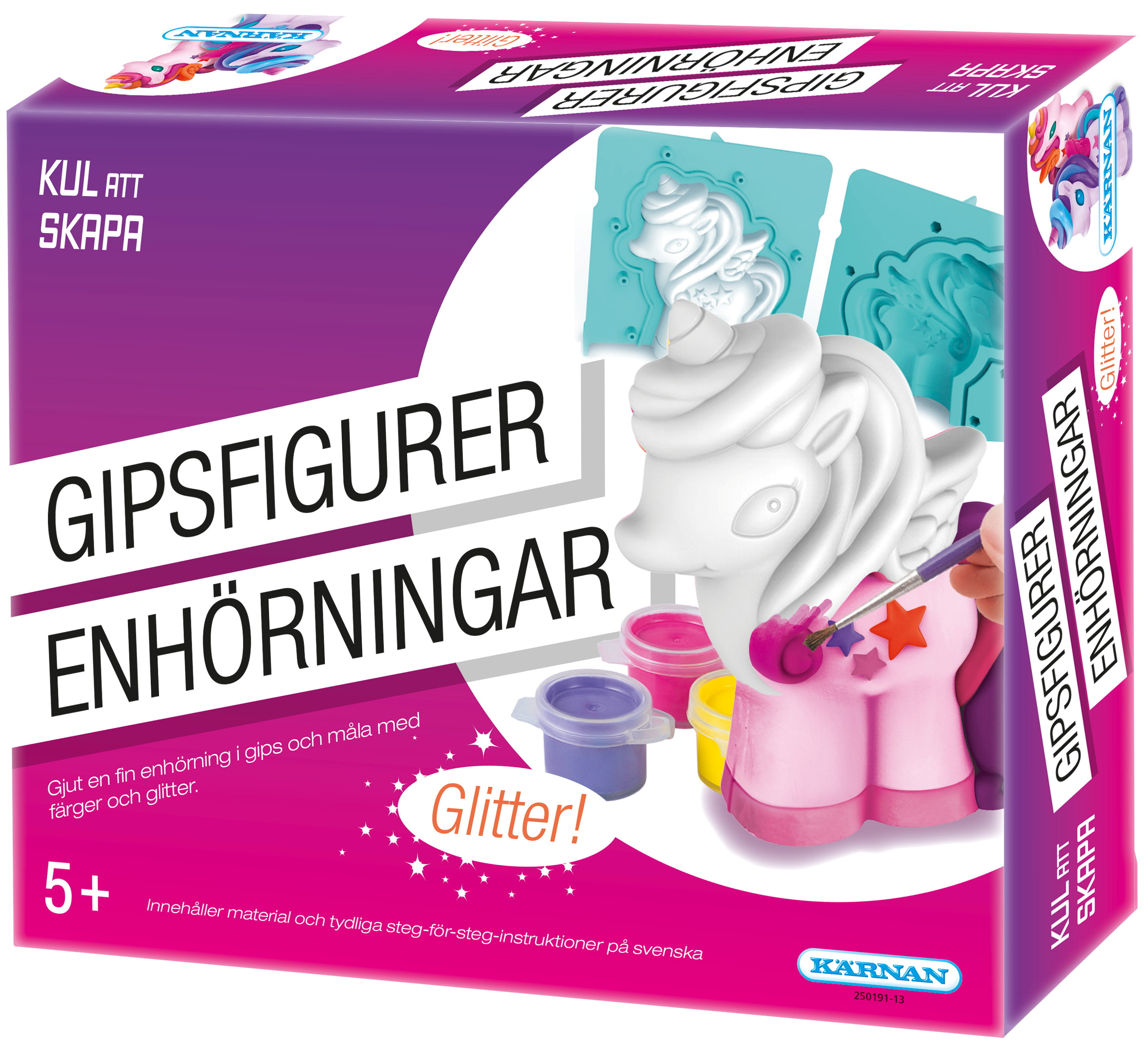 Kul Att Skapa - Gipsfigurer Glitter Enhörningar Kärnan