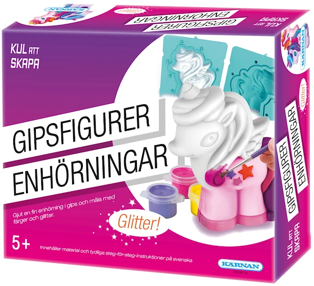 Kul Att Skapa - Gipsfigurer Glitter Enhörningar Kärnan