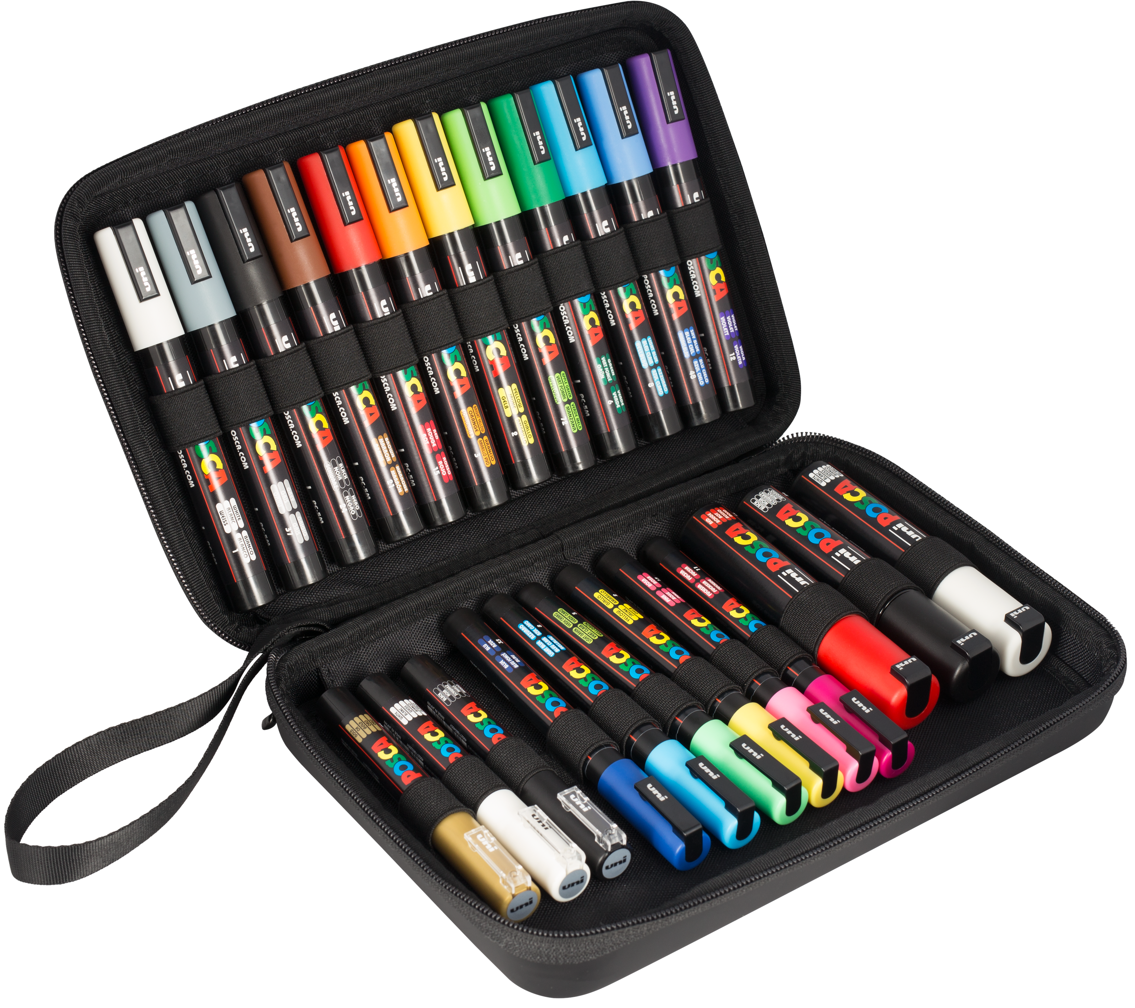 Posca Giftcase 24 st Pennor I Olika Färger Och Linjebredd
