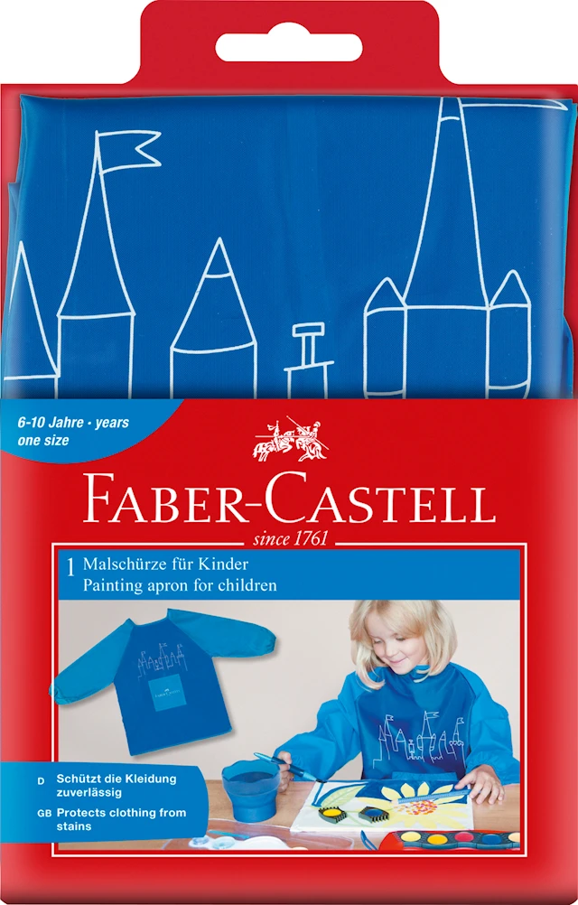 Målarförkläde barn 100% polyester, Blå, Faber-Castell