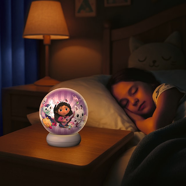 Produktbild 2 för Puzzle-Ball Nightlight Gabby's Dollhouse 3D-Pussel 72 Bitar Ravensburger
