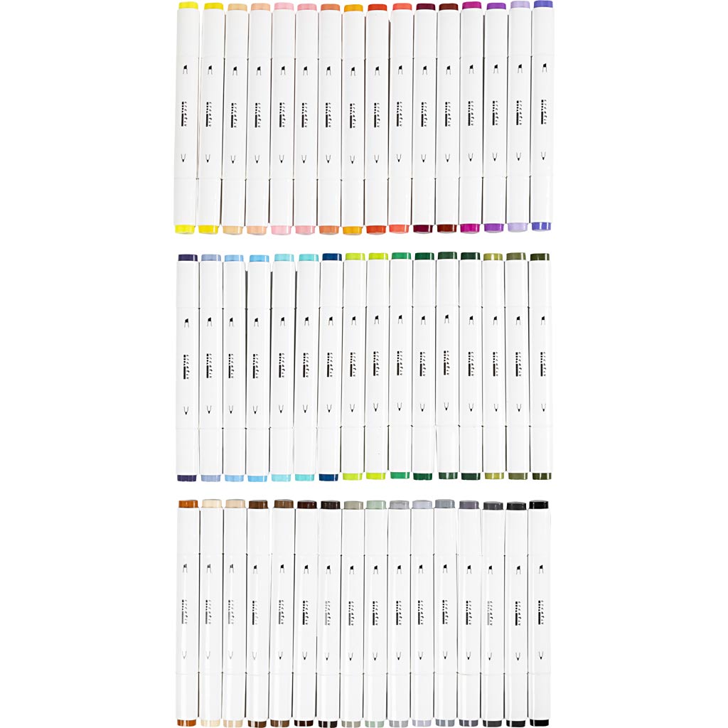 Illustration Markers Dubbelsidiga Standardf&auml;rger 48-pack Creativ Company