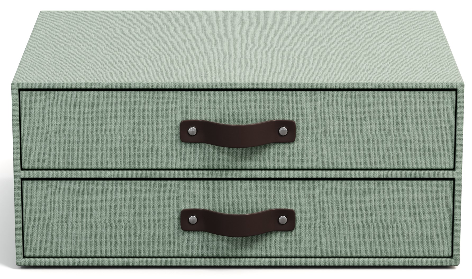 Skrivbordsbyrå med 2 lådor håller A4 Soft Teal Bigso Box of Sweden